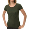 Damen-t-shirt-khaki