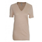 Damen-t-shirt-beige-kurzarm