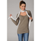 Damen-shirt-khaki