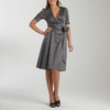 Damen-kleid-gepunktet