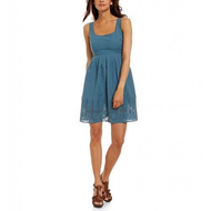Kleid-blau-baumwolle