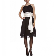 Damen-kleid-schwarz-polyester