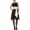 Damen-kleid-schwarz-polyester