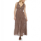 Damen-kleid-braun-baumwolle