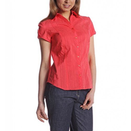 Damen-bluse-rot-baumwolle