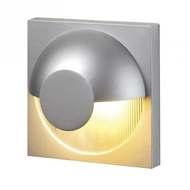 Wandleuchte-silber-rund