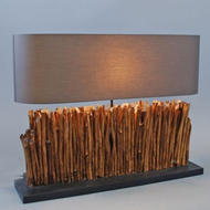 Tischleuchte-braun-holz