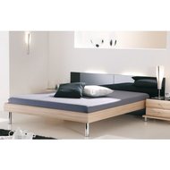 Doppelbett-schwarz-glas
