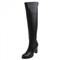 Leder-overknee-stiefel