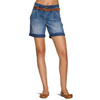 Damen-shorts-blau-denim