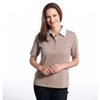 Damen-polo-beige