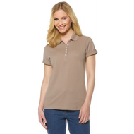 Damen-poloshirt-braun