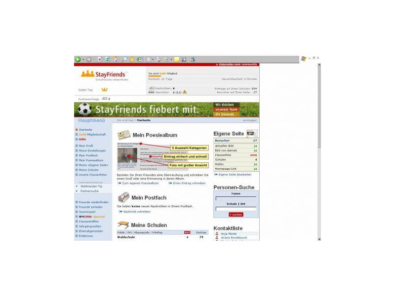 Email vergessen passwort stayfriends und Account bei