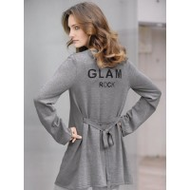 Longstrickjacke-grau