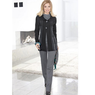 Strickjacke-schwarz-gestreift