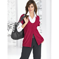 Strickjacke-rot-groesse-42