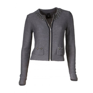 Strickjacke-graumelange