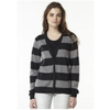 Damen-strickjacke-gestreift