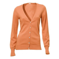 Damen-strickjacke-orange