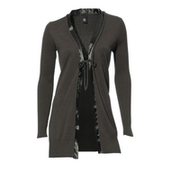 Damen-strickjacke-oliv