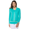 Damen-strickjacke-gruen