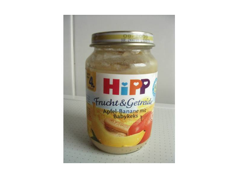 HiPP Frucht &amp; Getreide Apfel-Banane mit Babykeks Testberichte bei yopi.de