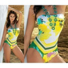 Bandeau-badeanzug-gelb