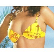 Push-up-bikini-gelb