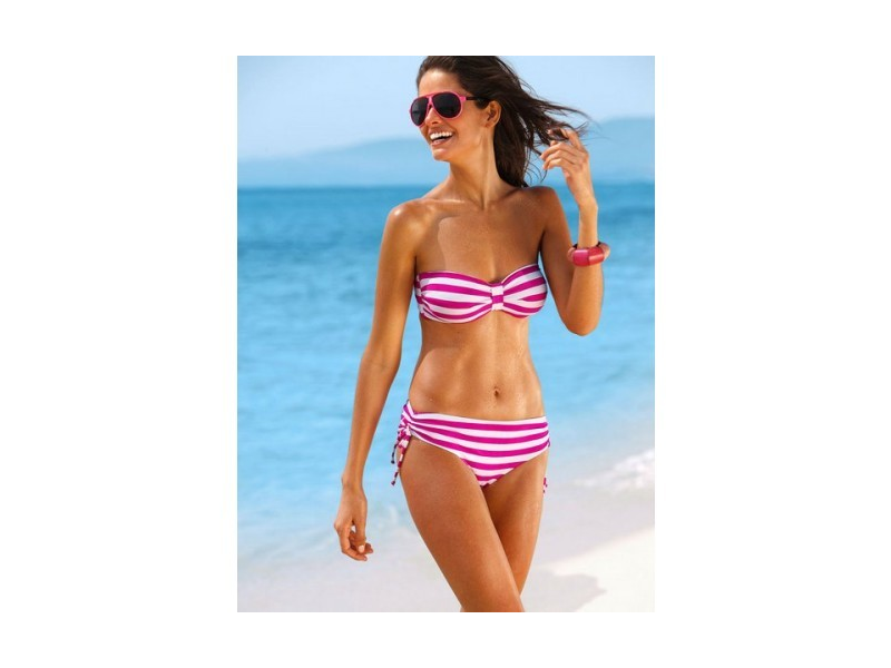 bandeau bikini gestreift