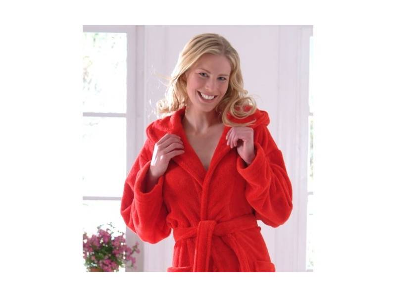 bademantel damen lang rot