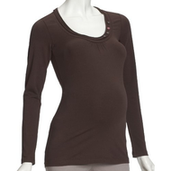 Umstandsmode-shirt-braun