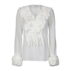Rueschenbluse-creme