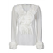 Rueschenbluse-creme