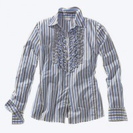 Rueschenbluse-blau
