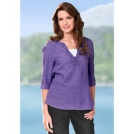 Leinenbluse-lila