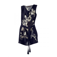 Druckbluse-schwarz