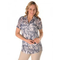 Druckbluse-grau