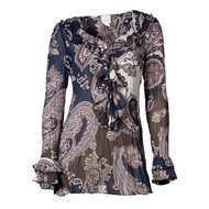 Druckbluse-bunt