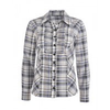 Bluse-grau-rueschen
