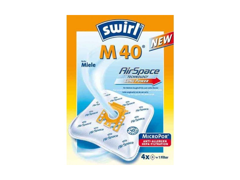 Swirl Staubsaugerbeutel Y298 (Y198) MicroPor Plus Für