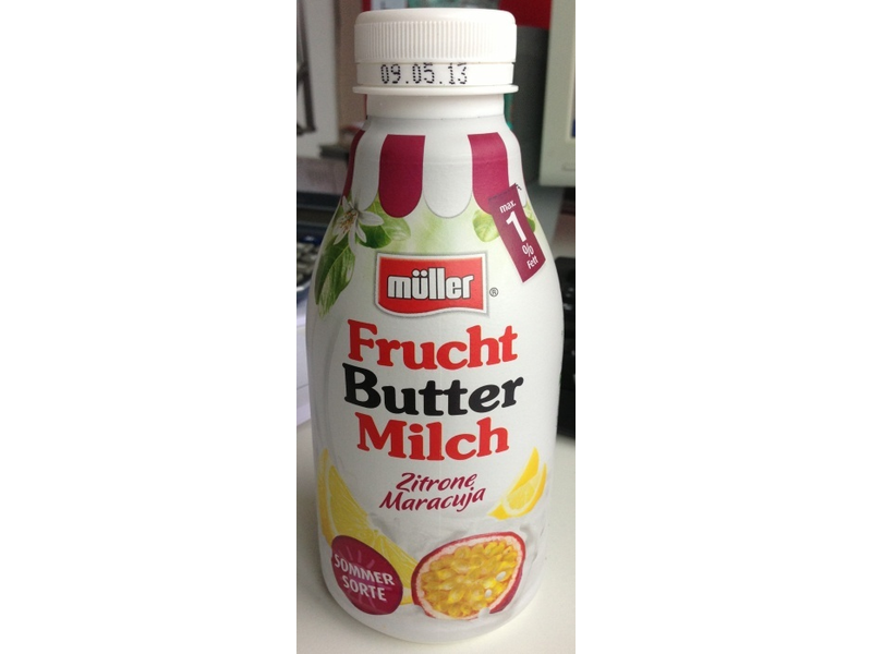 Müller Frucht Buttermilch Zitrone Maracuja Testberichte bei yopi.de