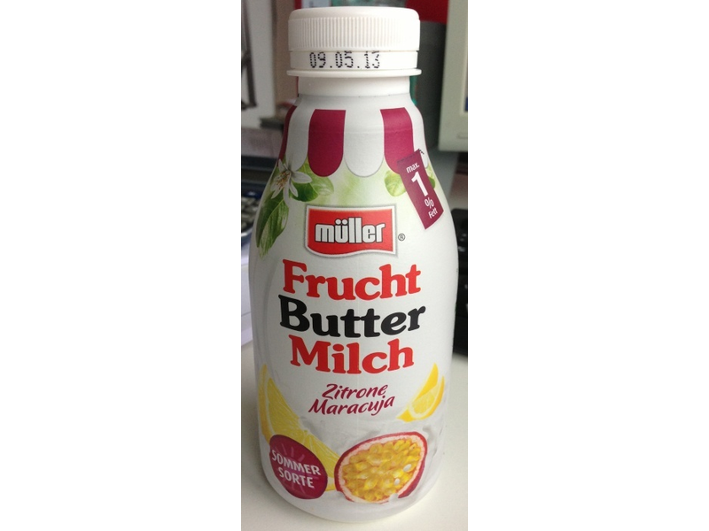 Müller Frucht Buttermilch Zitrone Maracuja Testberichte bei yopi.de