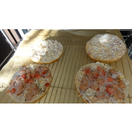 Pizzaburger-salami