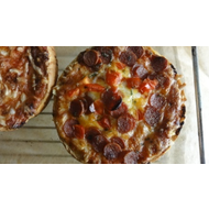 Pizzaburger-salami