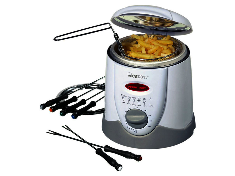 Fondue Elettrica Clatronic FFR 2916 - 6 Forchette Colorate, Facile Da Usare E Di Alta Qualit&agrave;