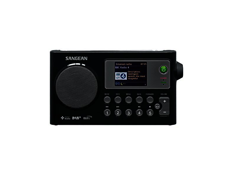 Sangean WFR-27C tragbares Internetradio schwarz DAB+/UKW-Tuner, WLAN, UPnP/DMR Music Streaming, Netz-/Batteriebetrieb, Weckfunktion, Dual-Alarm 