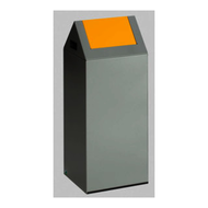 Brabantia-wertstoffsammelgeraet-wsg-55-s-korpus-silber-einwurfklappe-gelb-60-l