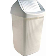 Teko Plastic Kunststoff Sammelbehälter mit swing, weiß, 27 x 27 x 45 cm