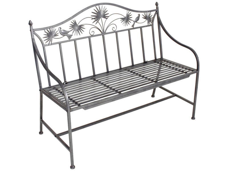 Garden Pleasure Gartenbank TALIN grau Metall 111 cm Preise und