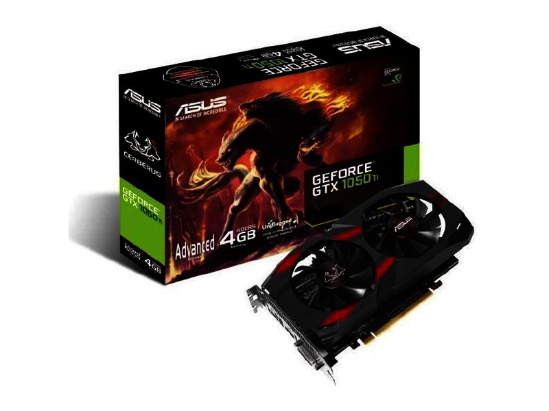 ASUS GeForce Cerberus GTX1050TI Advanced 4GB CERBERUS-GTX1050TI-A4G ...